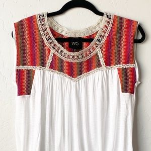Anthropologie W5 Embroidered Top - Size M